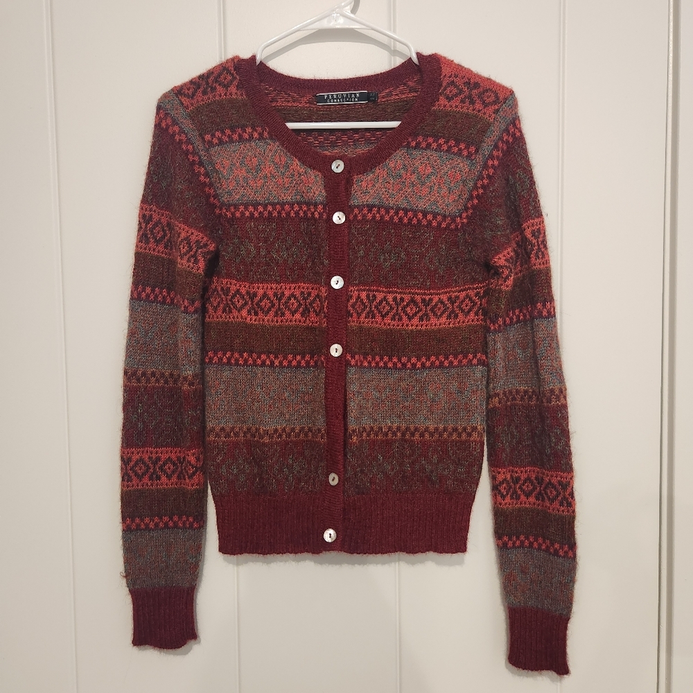 Peruvian Connection 100% Alpaca Cardigan